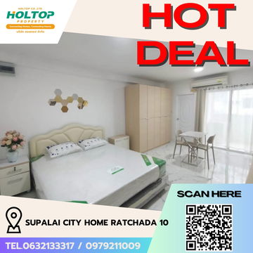 #R5467 🎉 030868 Condo for rent Supalai City Home Ratchada 10