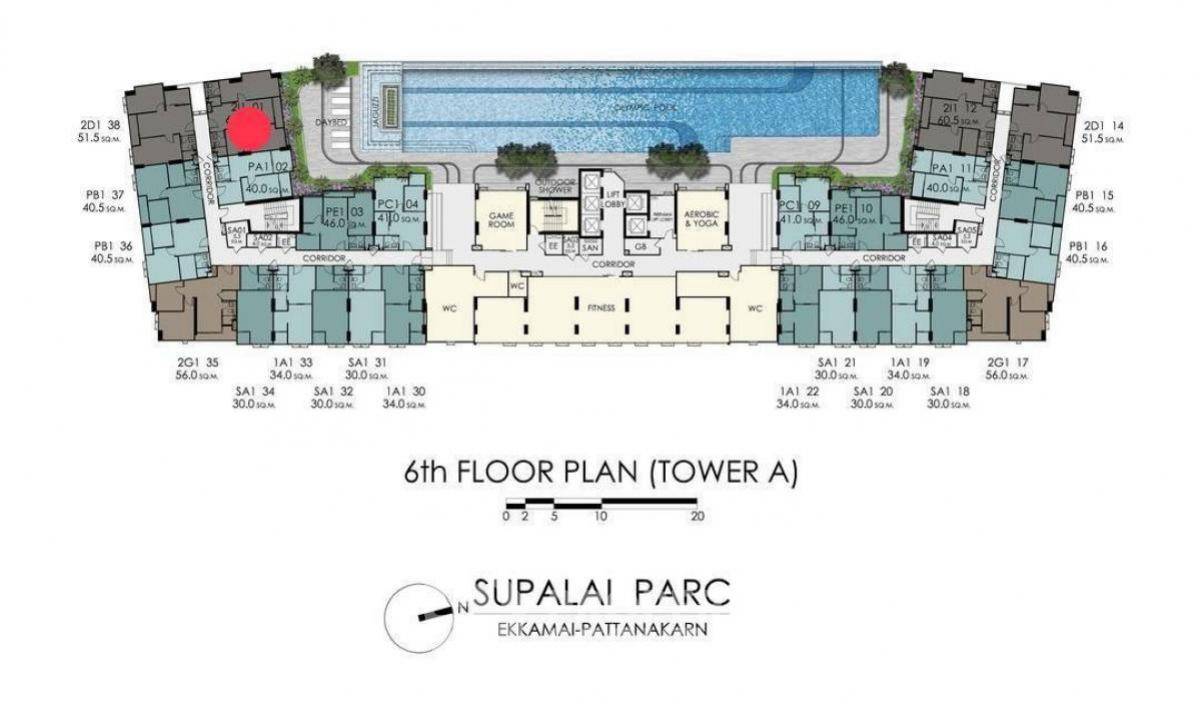 picture 2-BR Condo at Supalai Parc Ekkamai-Pattanakarn near ARL Ramkhamhaeng (ID 1874442) - 2/7