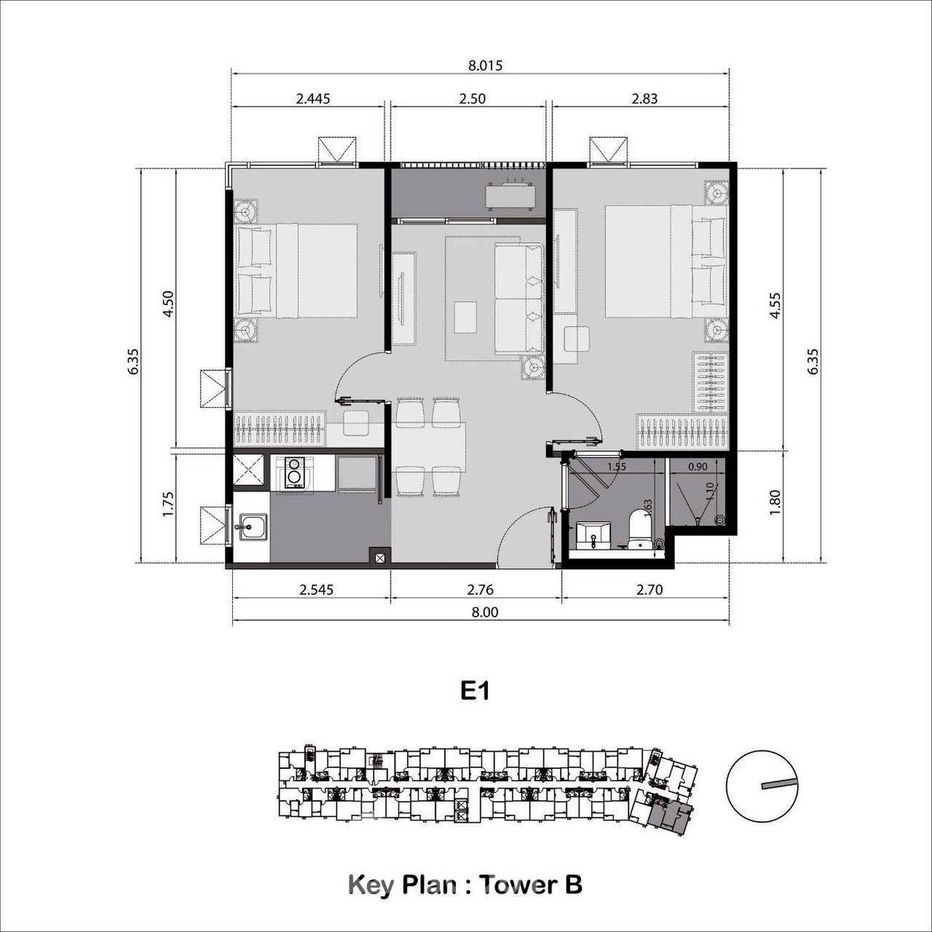 picture 2-BR Condo at Aspire Sukhumvit–Onnut in Suan Luang (ID 2236999) - 13/13