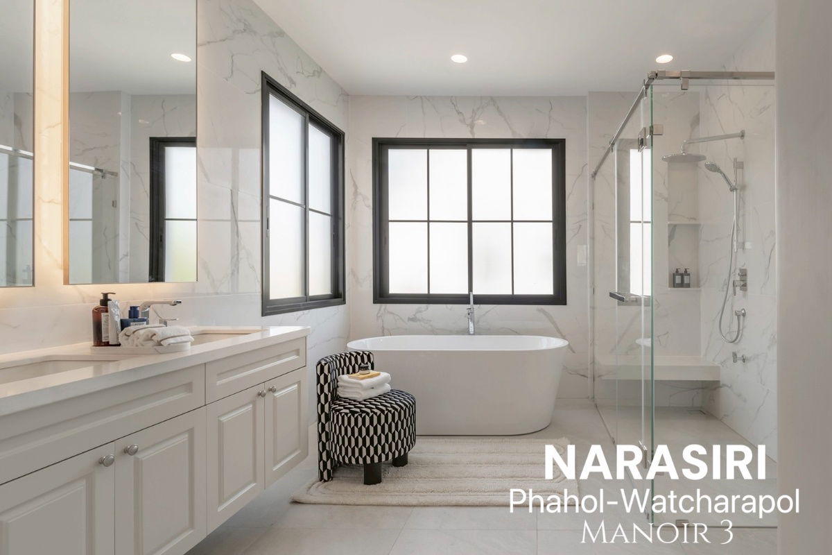 รูป ✨ ขายบ้านตัวอย่างแต่งครบ Manoir 3 พร้อมเข้าอยู่ – นาราสิริ พหลฯ–วัชรพล ตกแต่งด้วยเฟอร์นิเจอร์นำเข้าระดับโลก สวยทุกมุม พร้อมอยู่ทันที!!! - รูปที่ 4/19