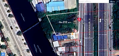 Land for sale Phutthamonthon Sai 3 Road  : Beautiful land plot for sale, 212 sq wah. Near Phra Thep New Road and Phetkasem BTS Skytrain. 22 meters wide, 38 meters deep.