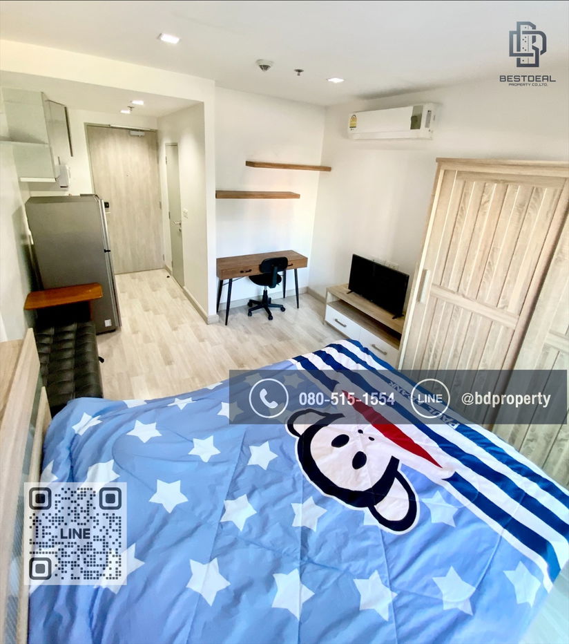 picture Bestdeal  FOR RENT Studio 22 sqm. Rental 13,500 THB /month CONDO “IDEO MOBI RAMA 9” Near Phraram Kao 9 MRT Station 80 meters. - 5/7