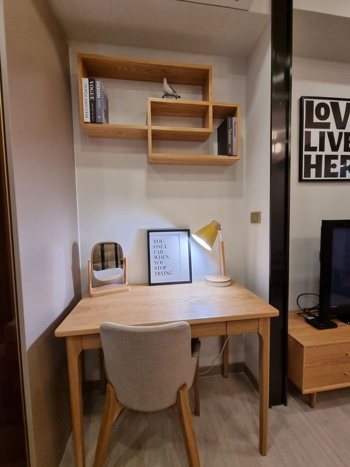 picture Muji-Style Condo for Rent at One9Five Rama 9 ✨  High Floor | Unblocked View | Premium Oak Furniture | Contact B: 095-169-9356 (LINE @bkk849) - 11/22