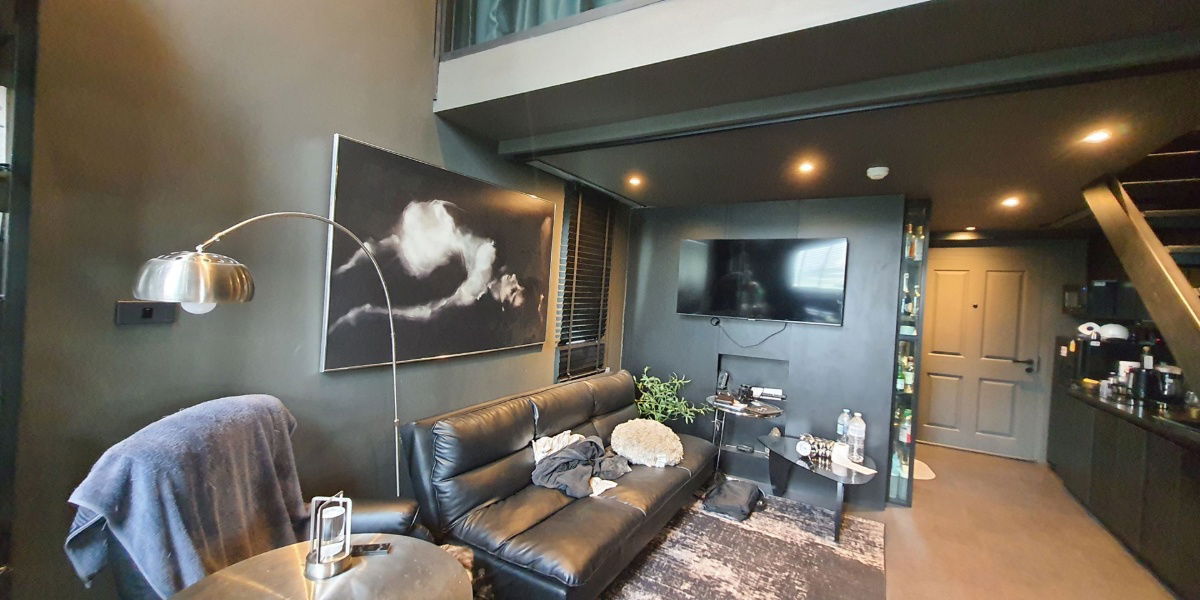 รูป ขายคอนโด มือสอง ห้อง Duplex (ตกแต่งเกือบล้าน) (Blak mens style decoration) ขายขาดทุน ฟรีโอน ห้องมุม คอนโด ละติจูด ใกล้ม.เอแบค บางนา - รูปที่ 13/31