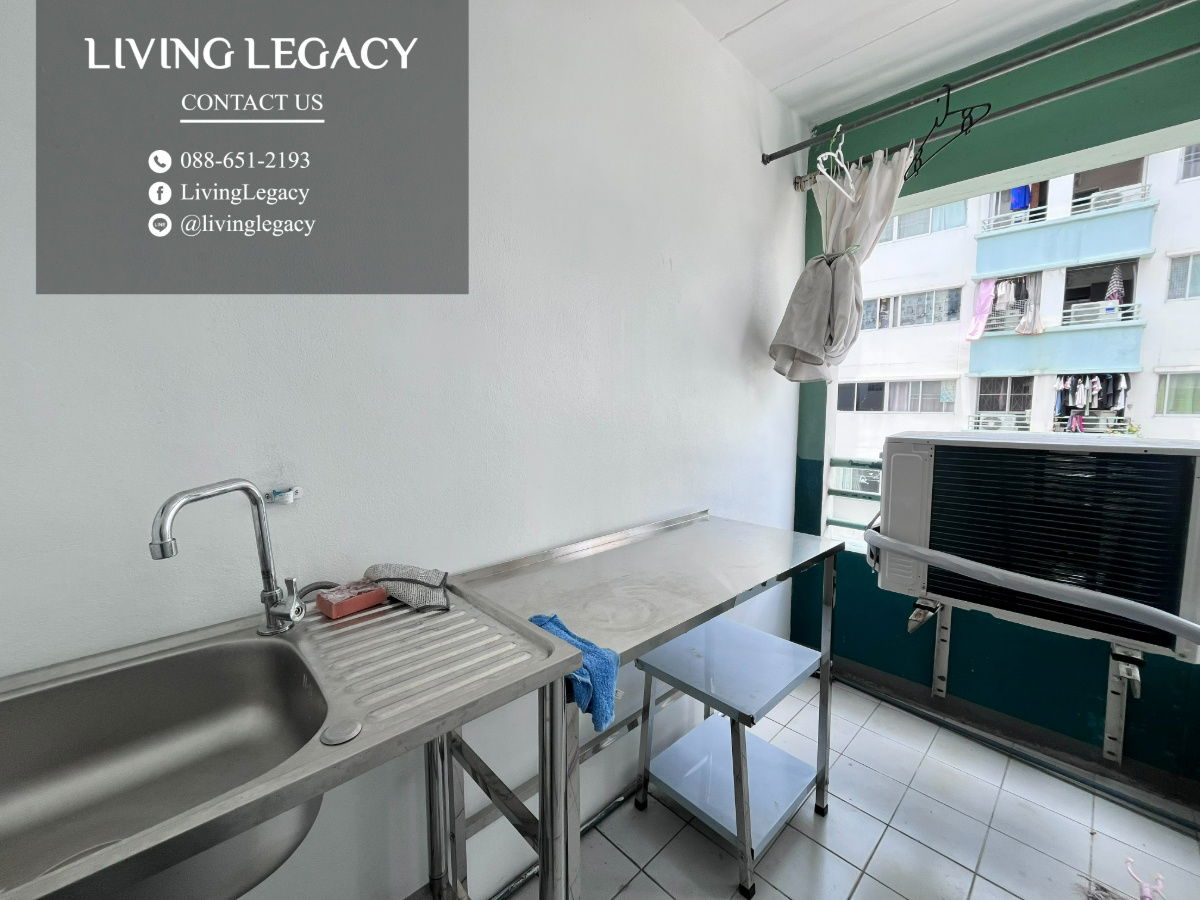 รูป T0BKAF ให้เช่าคอนโด Lumpini Center Happyland 25 ตร.ม. ชั้น 3 ตึก A2 line id : @livinglegacy - รูปที่ 8/14