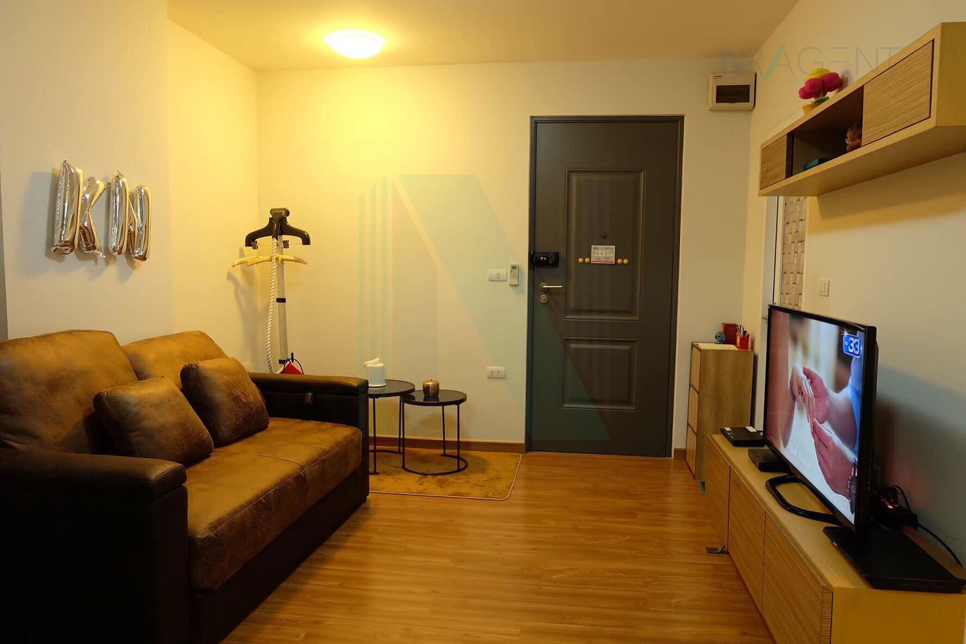 picture NR09208. For rent I-Bisa Condo RCA 1 bedroom 5th floor Building A near Bangkok Hospital. - 1/8