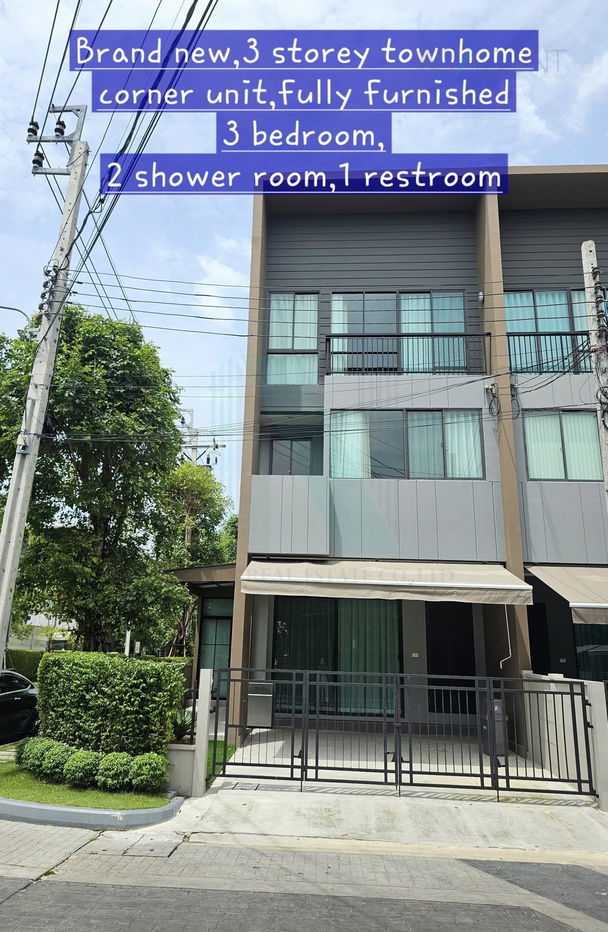 picture 🎉 For Rent 3-story Townhouse BAAN KLANG MUANG RAMA 9-KRUNGTHEP KREETHA 3 bedroom 2 bathroom - 5/8