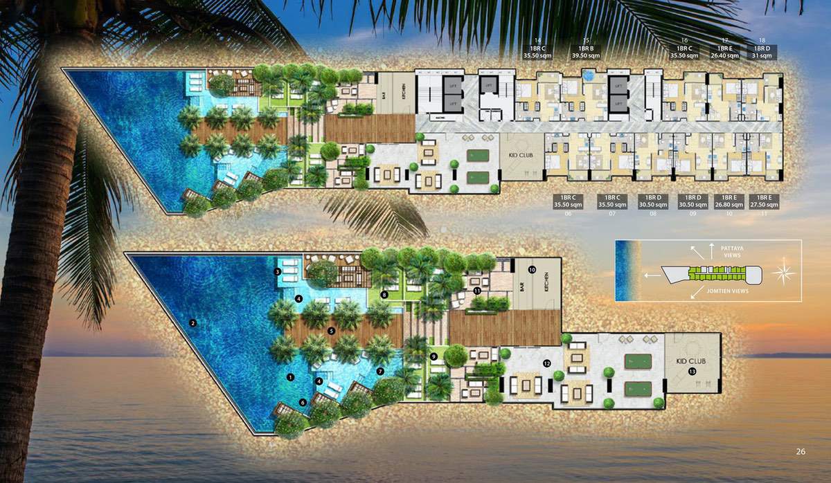 รูป 1 Bedroom Condominium @ The Riviera Ocean Drive - รูปที่ 25/27