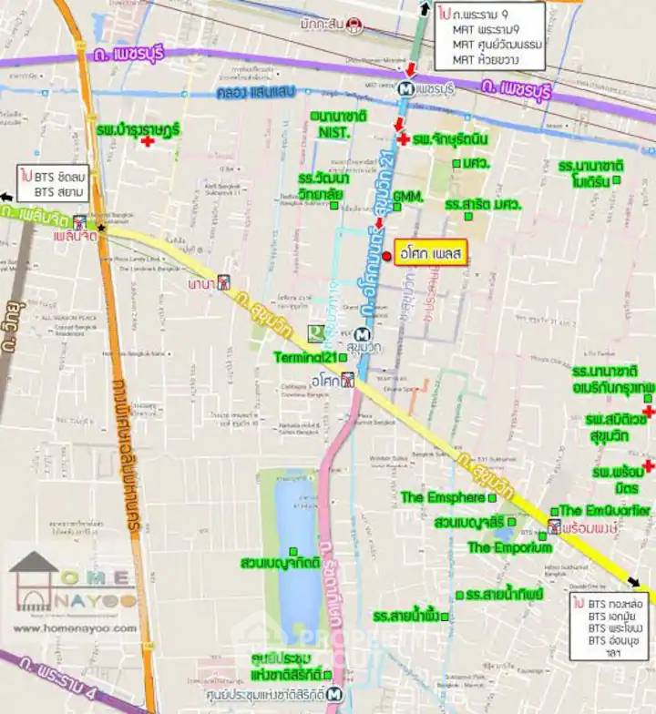 รูป คอนโด 2-ห้องนอน ที่ อโศก เพลส ใกล้ MRT สุขุมวิท (ID 1475139) - รูปที่ 7/15