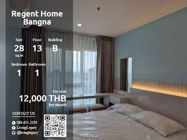 picture T0AIWN Condo For Rent Regent Home Bangna 28 Sq.M. Floor 13 Building B line id : @livinglegacy - 1/6