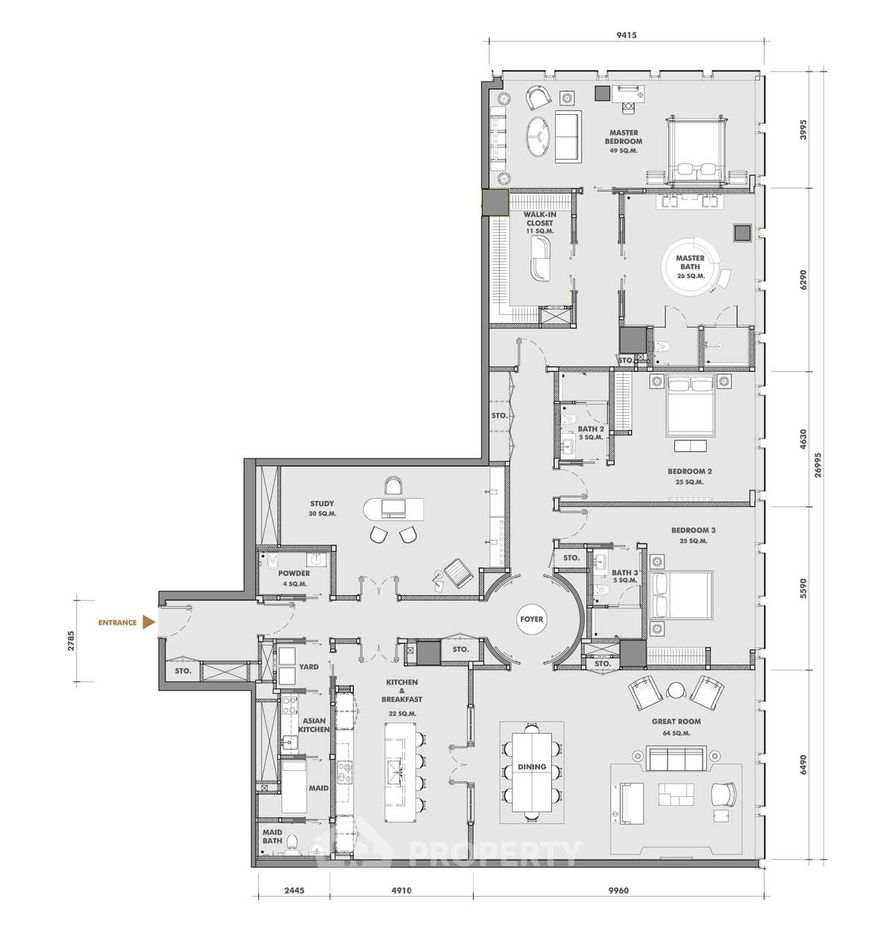 picture 4-BR Condo at The Ritz-Carlton Residences, Bangkok near BTS Chong Nonsi (ID 787251) - 2/9