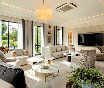 Houses for sale : Single house, Modern Art Deco, luxury style, fully furnished, from Sansiri.