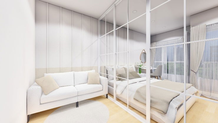 รูป คอนโด Hight rise 19 ชั้น ซ.รามคำแหง 24 ใกล้ราชมังคลากีฬาสถานเพียง 450 เมตร ใช้ชีวิตอย่างทันสมัยท่ามกลางความสะดวกสบาย ภายในโครงการเงียบสงบ - รูปที่ 8/10