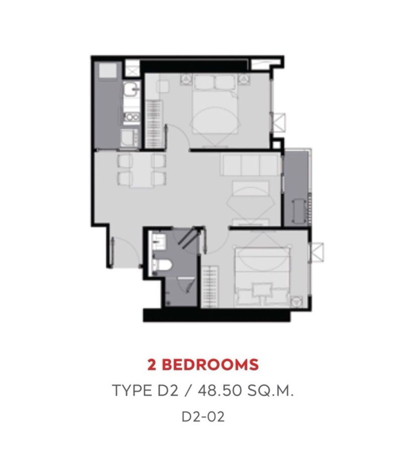 picture MRT rama 9 300 m. Price  33,000 Baht Condo Life Asoke Hype ( Rental ) - 10/10