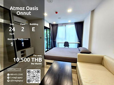 Condos for rent Seacon Square Department Store : SGAVH4 Condo For Rent Atmoz Oasis Onnut 24 Sq.M. Floor 2 Building E line id : @livinglegacy