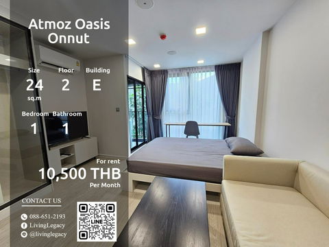 SGAVH4 ให้เช่าคอนโด Atmoz Oasis Onnut 24 ตร.ม. ชั้น 2 ตึก E line id : @livinglegacy