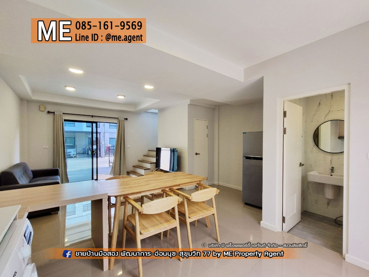 รูป ให้เช่า ทาวน์โฮม 3 ชั้น Q Prime สุขุมวิท 77 บ้านสวยพร้อมอยู่ ใกล้รถไฟฟ้า BTS อ่อนนุช  และ ใกล้ MRT ศรีนุช โทร 064-954-9619 (RTS11-18) - รูปที่ 7/26