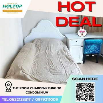 #Z1775💥040868🔥ให้เช่าคอนโด The Room Charoenkrung 30 Condominium 