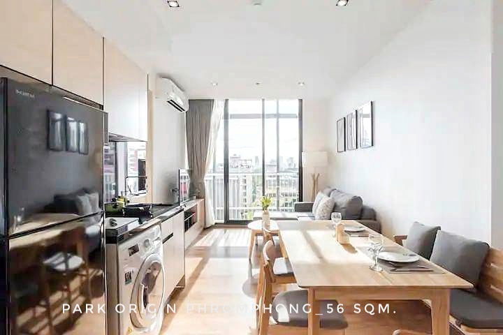 รูป ให้ เช่า คอนโด 2 bedrooms nice decoration garden view Park Origin Phrom Phong 56 ตรม. near EmQuartier Phromphong - รูปที่ 3/10
