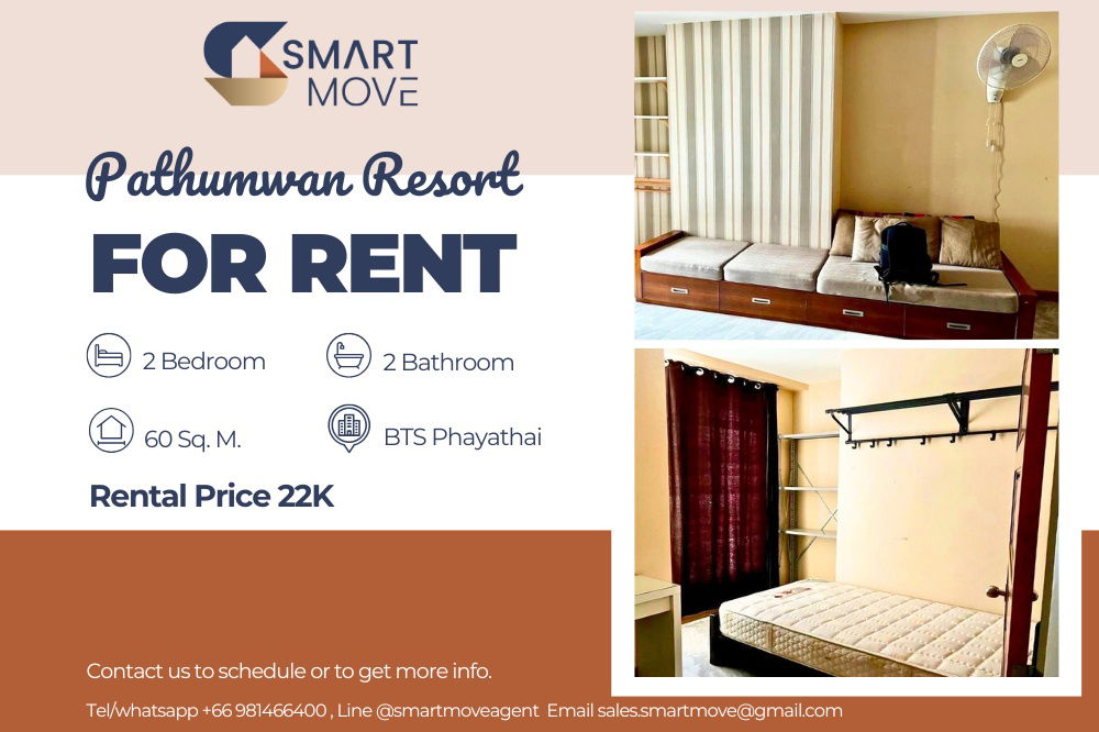 picture 🔥 For Rent !! 🔥 Code C20240302073..........Pathumwan Resort, 2 bedroom, 2 bathroom, Good location, furnished, ready to move in 📣📣 - 1/7