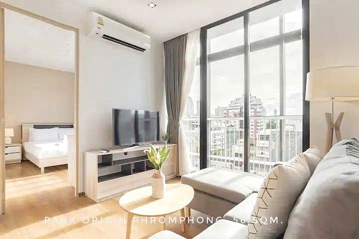รูป ให้ เช่า คอนโด 2 bedrooms nice decoration garden view Park Origin Phrom Phong 56 ตรม. near EmQuartier Phromphong - รูปที่ 2/10