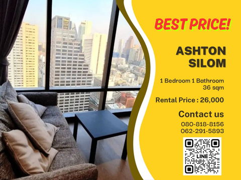 ปล่อยเช่าคอนโด Ashton Silom ใกล้ BTS ช่องนนทรี ห้องสวย ราคาดีที่สุด เฟอร์นิเจอร์ครบ พร้อมเข้าอยู่