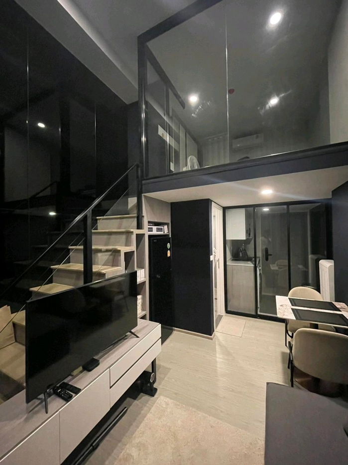 picture Duplex 2-storey, full furnished Condo 33 sqm. Origin Plug & Play Ramkhamhaeng Triple Station (Soi 103) Next to 3 Lines BTS/MRT. - 1/14