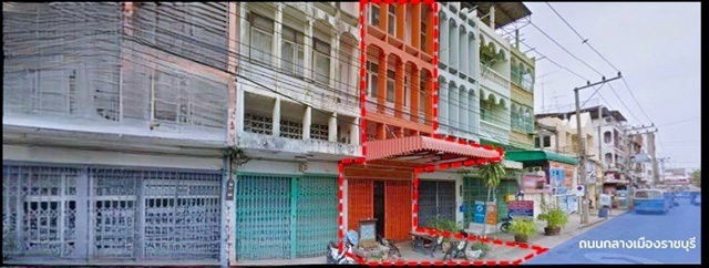 รูป ให้เช่า อาคารพาณิชย์ 3 ชั้นครึ่ง-ดาดฟ้า 18 ตร.วา. โรบินสัน ราชบุรี 1.07กม.235 ตร.ม.รพ.ราชบุรี 1.6 กม. ใจกลางเมืองราชบุรี 6 นอน 3 น้ำ - รูปที่ 1/7