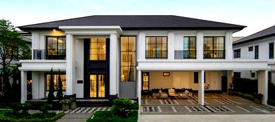 เช่าบ้านเดี่ยว แอร์พอร์ต ลิงค์  ลาดกระบัง : 🏡 ให้เช่าบ้านเดี่ยวหรู โครงการเศรษฐสิริ บางนา - สุวรรณภูมิ ✔️5 ห้องนอน 6 ห้องน้ำ 🔐𝗖𝗼𝗱𝗲  : #OL2304_101