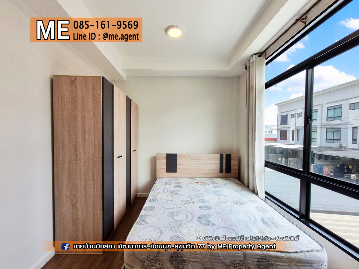 รูป ให้เช่า ทาวน์โฮม 3 ชั้น Q Prime สุขุมวิท 77 บ้านสวยพร้อมอยู่ ใกล้รถไฟฟ้า BTS อ่อนนุช  และ ใกล้ MRT ศรีนุช โทร 064-954-9619 (RTS11-18) - รูปที่ 11/26