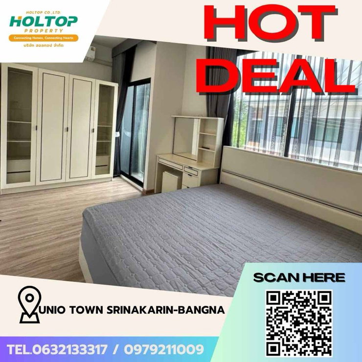 Townhouses for rent : #Z1748💥040868🔥House for rent: Unio Town Srinakarin-Bangna