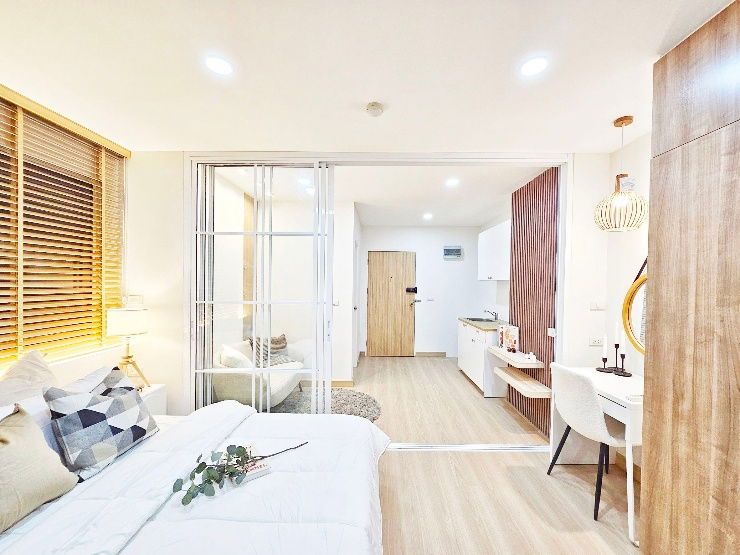 รูป คอนโด Hight rise 19 ชั้น ซ.รามคำแหง 24 ใกล้ราชมังคลากีฬาสถานเพียง 450 เมตร ใช้ชีวิตอย่างทันสมัยท่ามกลางความสะดวกสบาย ภายในโครงการเงียบสงบ - รูปที่ 9/9