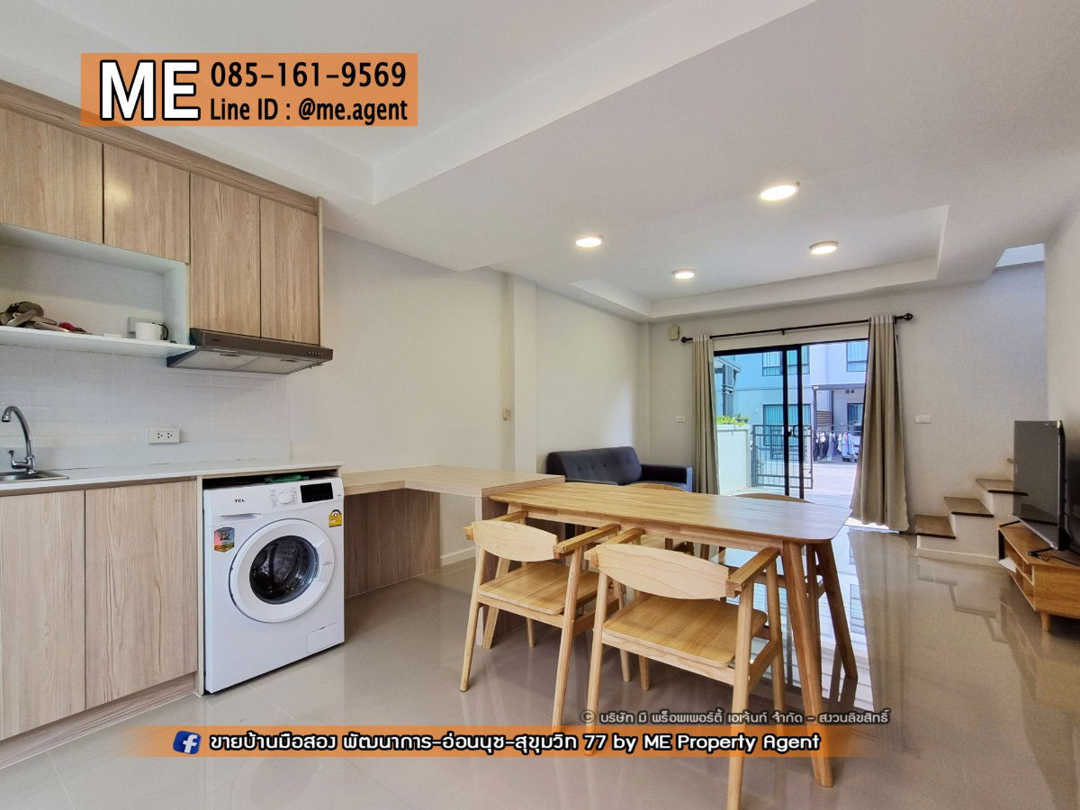 รูป ให้เช่า ทาวน์โฮม 3 ชั้น Q Prime สุขุมวิท 77 บ้านสวยพร้อมอยู่ ใกล้รถไฟฟ้า BTS อ่อนนุช  และ ใกล้ MRT ศรีนุช โทร 064-954-9619 (RTS11-18) - รูปที่ 6/26