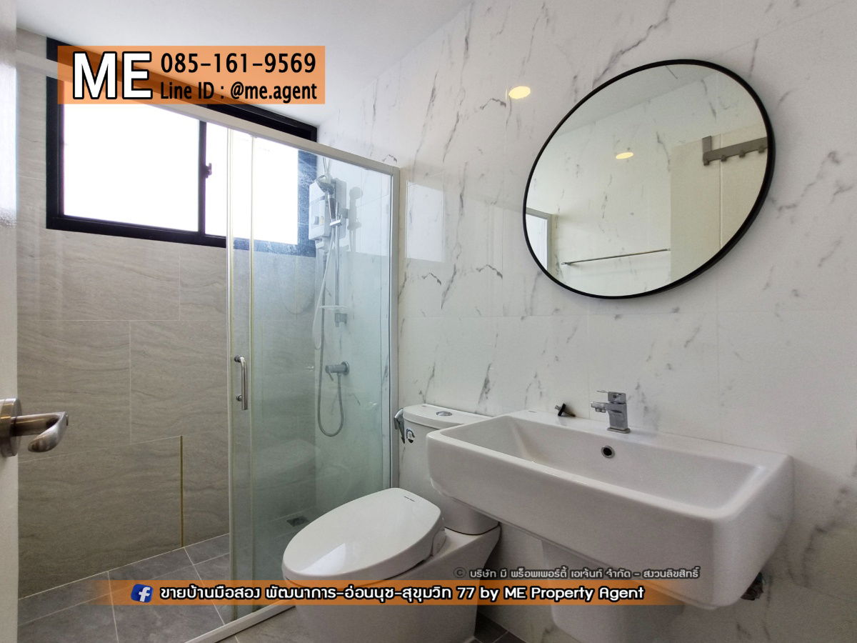 รูป ให้เช่า ทาวน์โฮม 3 ชั้น Q Prime สุขุมวิท 77 บ้านสวยพร้อมอยู่ ใกล้รถไฟฟ้า BTS อ่อนนุช  และ ใกล้ MRT ศรีนุช โทร 064-954-9619 (RTS11-18) - รูปที่ 21/26
