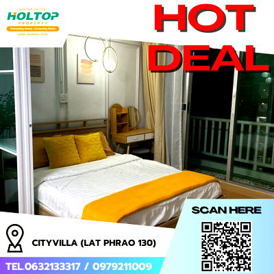 Condos for rent Ladprao Hospital : #R5510  🎉 040868 Condo for rent  cityvilla (Lat Phrao 130)