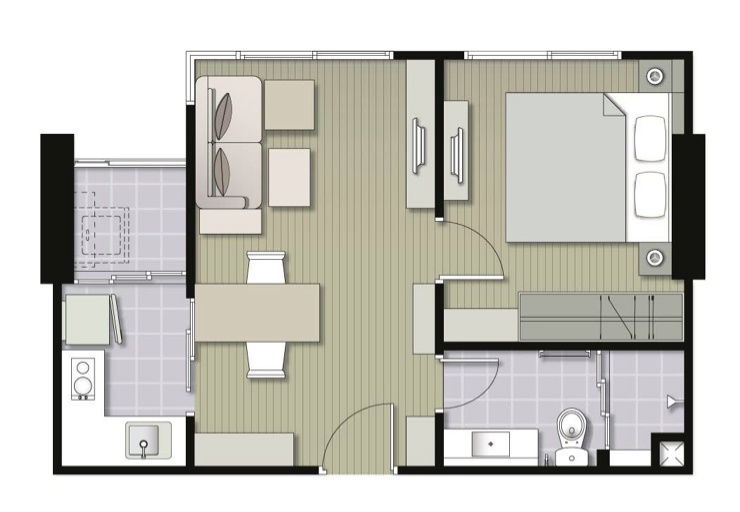 picture #Z1767 💥040868🔥 Condo for rent: U Delight Residence Phatthanakan-Thonglor - 7/7