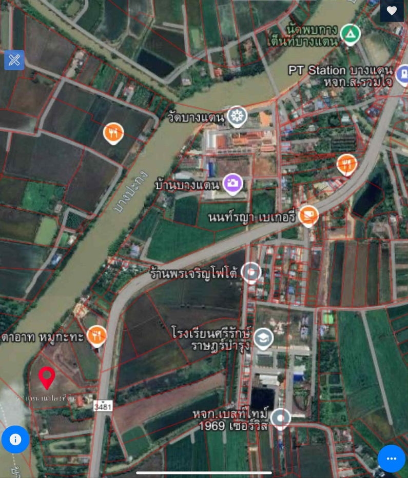 รูป 🌿  ขายที่ดินริมน้ำ 9ไร่ ข้าง รพ.สต.บางแตน อ.บ้านสร้าง ติดแม่น้ำบางปะกง ฮวงจุ้ยดีเยี่ยม “ถุงทอง” ปากแคบ–ก้นกว้าง เก็บทรัพย์ - รูปที่ 7/7