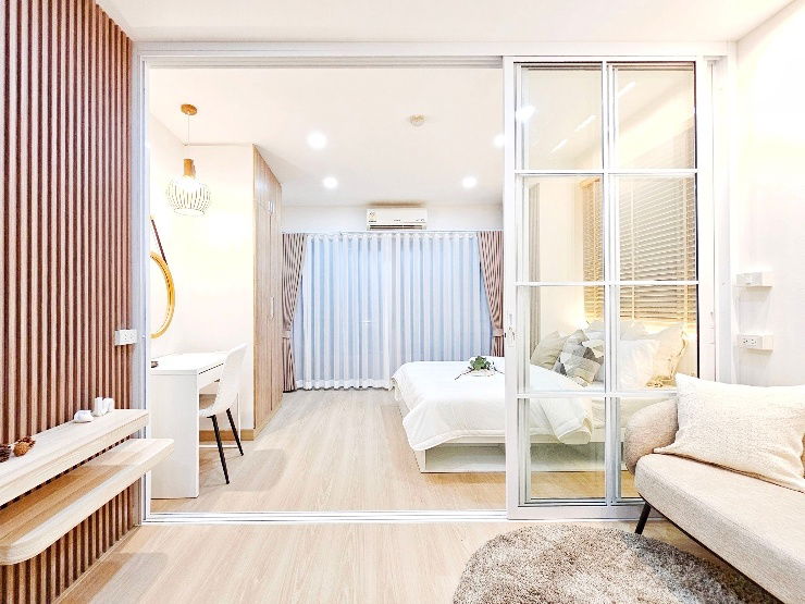 รูป คอนโด Hight rise 19 ชั้น ซ.รามคำแหง 24 ใกล้ราชมังคลากีฬาสถานเพียง 450 เมตร ใช้ชีวิตอย่างทันสมัยท่ามกลางความสะดวกสบาย ภายในโครงการเงียบสงบ - รูปที่ 2/9