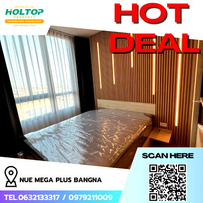 เช่าคอนโด สนามบินสุวรรณภูมิ : #R5513  🎉 040868 ให้เช่าคอนโด Nue Mega Plus Bangna