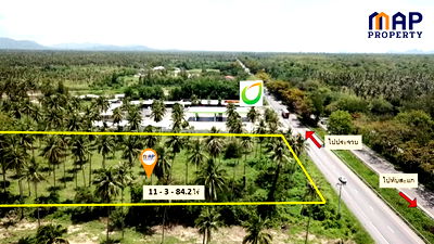 ขายที่ดิน : ขายที่ดิน ริม ถ.เพชรเกษม 11 ไร่ 3 งาน ติดปั๊มบางจาก