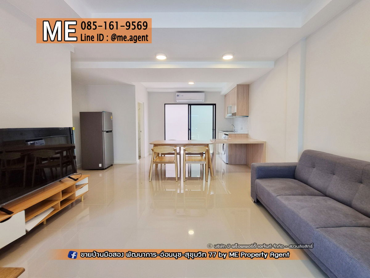 รูป ให้เช่า ทาวน์โฮม 3 ชั้น Q Prime สุขุมวิท 77 บ้านสวยพร้อมอยู่ ใกล้รถไฟฟ้า BTS อ่อนนุช  และ ใกล้ MRT ศรีนุช โทร 064-954-9619 (RTS11-18) - รูปที่ 4/26