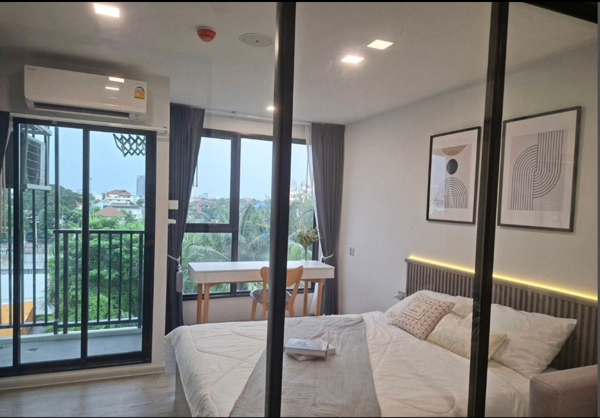 picture rent: Kave Seed Kaset, beautiful, cheap, ready to move in, near BTS Kasetsart University. Interested? Add me on Line @841qqlnr - 2/5