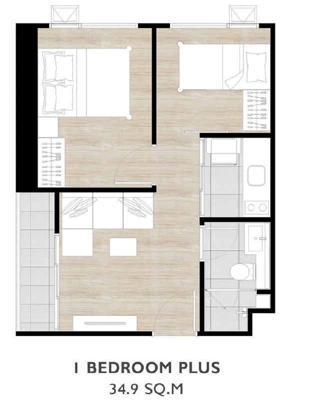 picture Selling down payment, no additional charges, Origin Play Bang Khun Non, pets allowed, large room, corner room, discount 2 hundred thousand baht. - 2/12