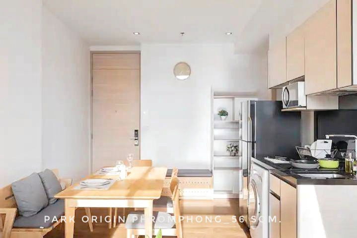 รูป ให้ เช่า คอนโด 2 bedrooms nice decoration garden view Park Origin Phrom Phong 56 ตรม. near EmQuartier Phromphong - รูปที่ 5/10