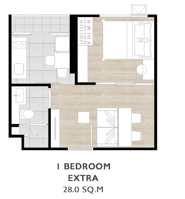 picture Down payment sale Origin Play Bang Khun Non, wide balcony, cheap price, discount 2 hundred thousand baht - 3/7