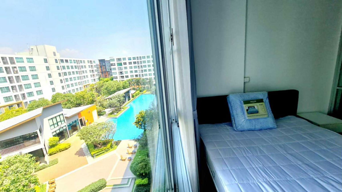picture ✅For rent: D Condo Nim, pool view, 6th floor, Building A, 30 sq m. ☎️064-792-4426 - 2/11