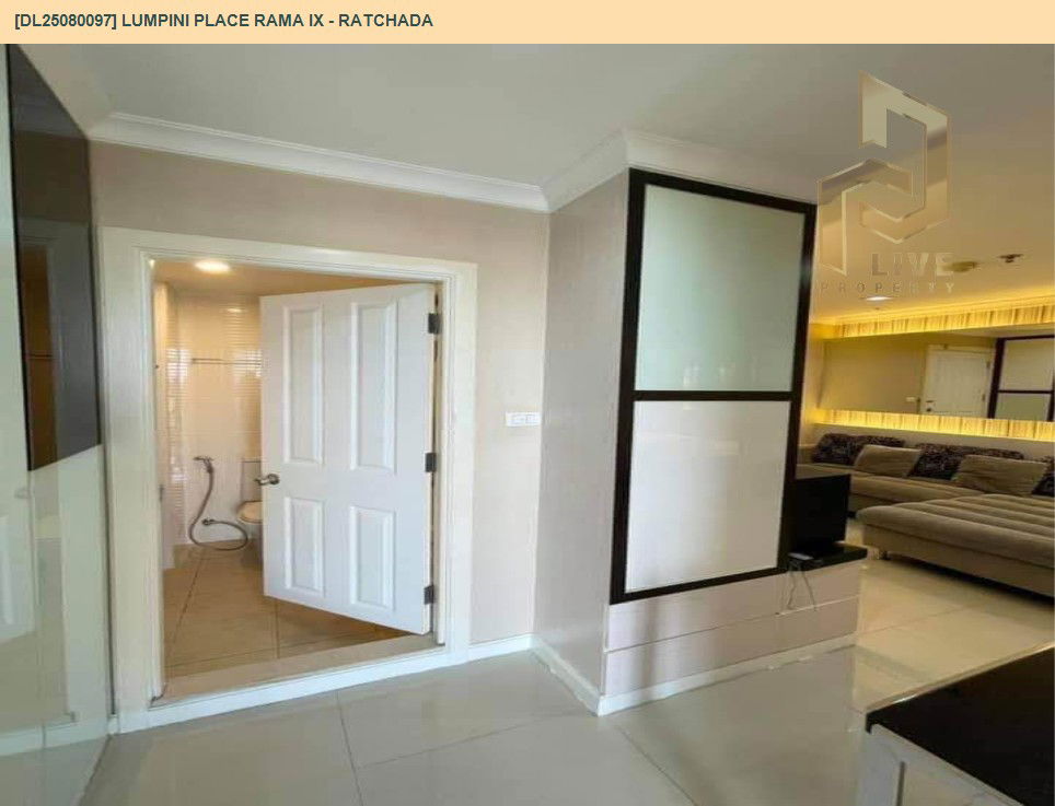 picture DL25080097 Condo for rent, Lumpini Place Rama IX - Ratchada near MRT พระราม 9, ready to move in, call urgently 0656133286 LineID @534wlwof - 13/18