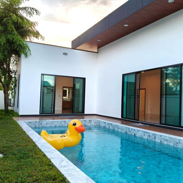บ้านเดี่ยว วิลล่า สไตล์ โมเดิร์น ใกล้โรงเรียนนานาชาติ