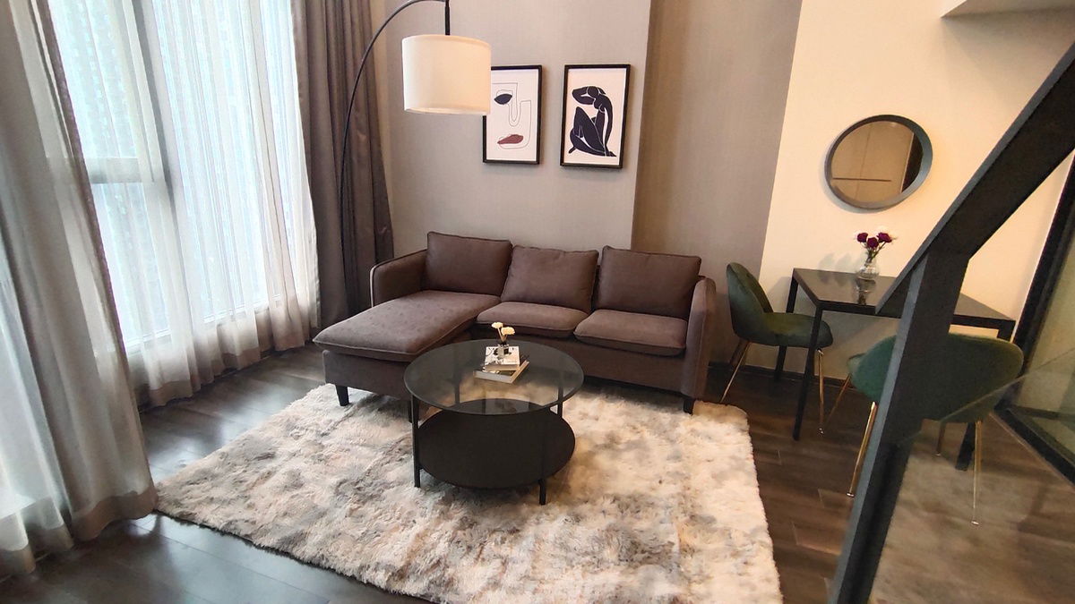 รูป 	🌟 Knightsbridge Duplex พระราม 9 – วิวสวย เพดานสูง ใจกลางเมือง! - รูปที่ 1/21