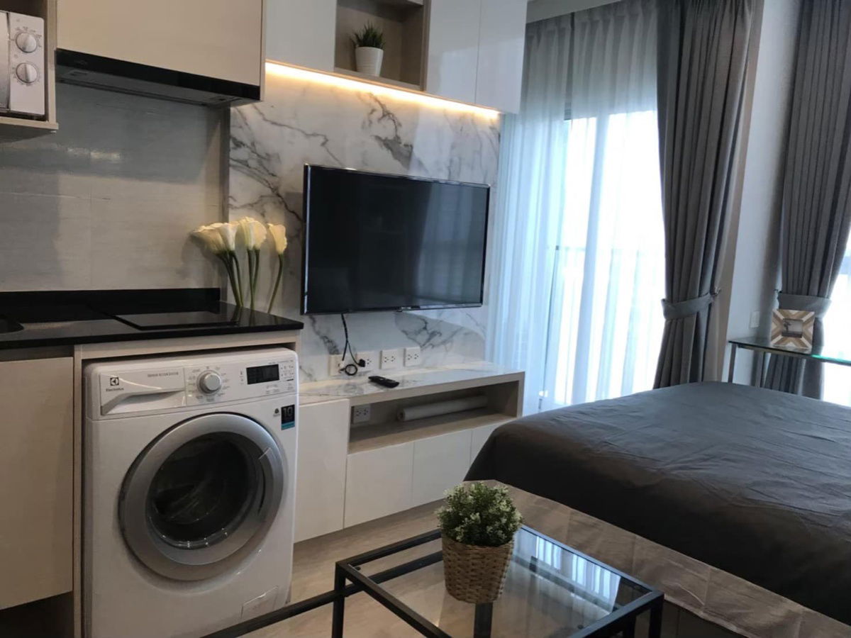 picture For Rent "𝐍𝐨𝐛𝐥𝐞 𝐑𝐞𝐯𝐨𝐥𝐯𝐞 𝐑𝐚𝐭𝐜𝐡𝐚𝐝𝐚 𝟏"📍Studio , Floor 28  : Near Central Rama9 , MRT-Thailand Cutural Centre  - 1/5